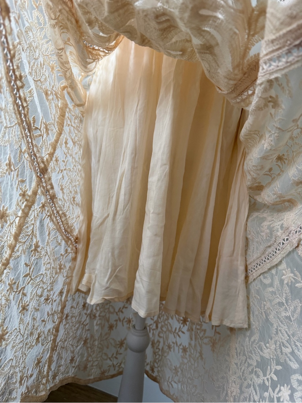Free People Mountain Laurel Lace Midi Dress Cream Size 6 Boho Romantic - Picture 10 of 13